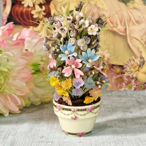 Limoges Blumenbouquet, mit Topf - Bild 1 von 7