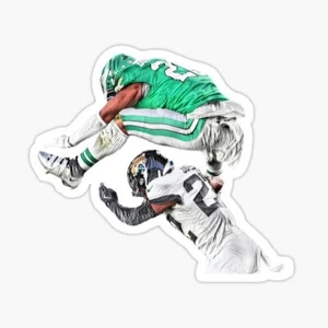 Saquon Rückwärts Hürdensprung lustiger Aufkleber Abziehbild Philly 4" glänzend Sprungadler - Bild 1 von 1