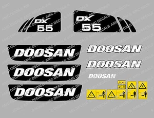 DOOSAN DX55 DIGGER DECAL STICKER SET - Picture 1 of 1