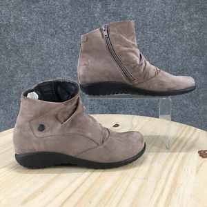 Naot Boots Womens 38 Kahika Ankle Bootie Gray Side Zip Casual Round Toe Comfort - Picture 1 of 19