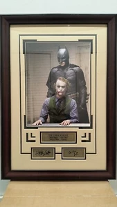 The Dark Knight Batman & Joker Framed Laser Engraved Ledger & Bale Signature COA - Picture 1 of 20