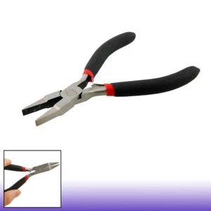 Herramienta de alicates de nariz plana de 1" con mango antideslizante recubierto de goma negra para relojero - Imagen 1 de 1