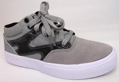 Tênis DC Josh Kalis Vulc Youth Kids tamanho 3.0 cinza camurça inspirado em skate - Imagem 1 de 4