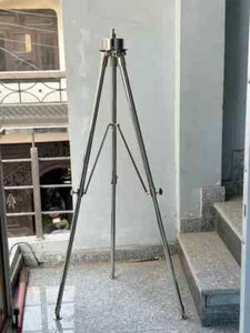 Vintage Nautical Steel Floor Standing Tripod Antique Look Heavy Silver Best Gift - Picture 1 of 9