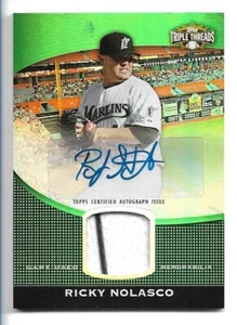2011 Topps Triple Threads Unity Relic Emerald/50 Ricky Nolasco #TTUAR-38 automático - Imagen 1 de 2