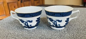 Pair of Royal Doulton 'Real Old Willow' Porcelain Coffee/Tea Cups - Picture 1 of 5