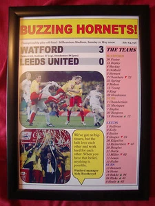 Watford 3 Leeds United 0 - 2006 Championship play-off final - framed print - Picture 1 of 2