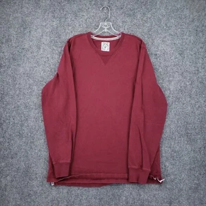 Lands End Sweater Mens Large 42-44 Red Crew Neck Pullover Long Sleeve Knitted - Picture 1 of 12