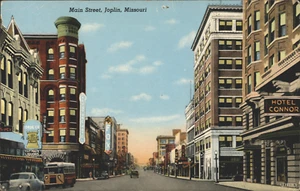 Vintage Postcard MO, Joplin - Main Street Joplin Unposted - Picture 1 of 2