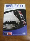 19/09/2007 Aveley v Hendon [FA Cup] . Price includes Royal Mail Postage and Pack