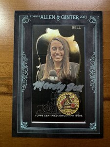 2023 Topps Allen Ginter X MANDY BELL Mini Black Framed Silver Ink Auto /25!