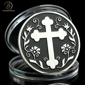 Cross All Things are Possible Mark 10:27 Christian Coin - Picture 1 of 6
