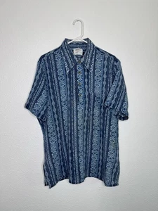 Vintage Arrow Casual Wear Gent Shirt Short Sleeve Button-Up Men's L Geometric - Picture 1 of 19