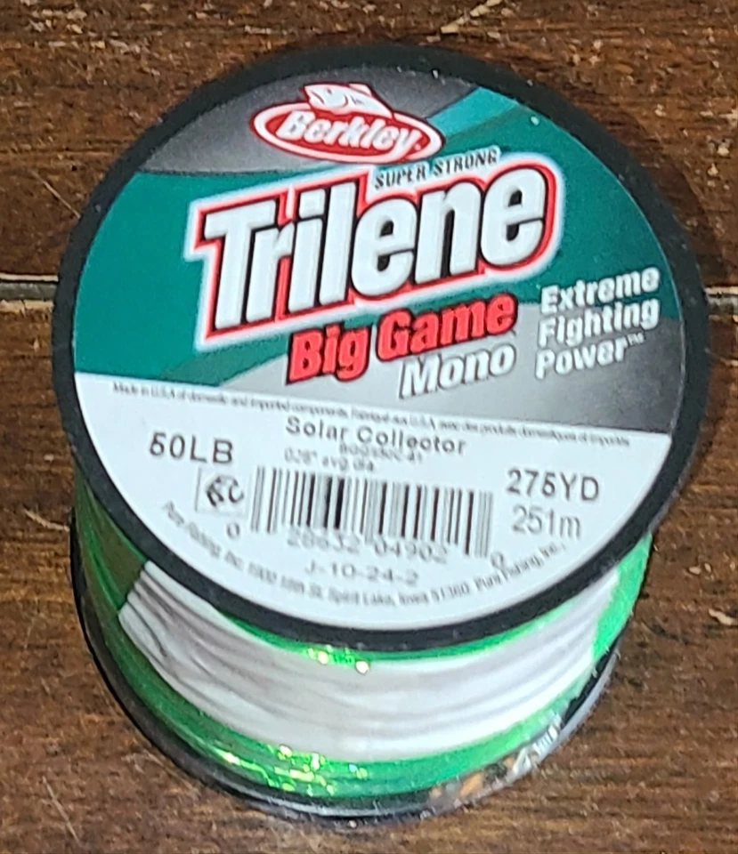Berkley Trilene Big Game Monofilament Fishing Line Solar Collector 50lb 275 Yd