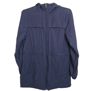 Duluth Trading Co Womens Navy Hooded Anorak Jacket XS Outdoor Breathable Flaw - Picture 1 of 8