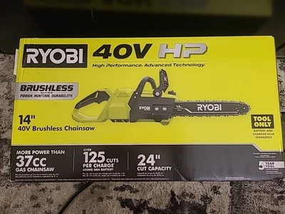 Motosierra inalámbrica sin escobillas Ryobi RY405010BTL 14" 40V HP (SOLO HERRAMIENTA) Foto 1 de 3