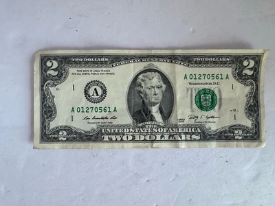 2009 Two Dollar Rare Collectible Bill Note - Image 1 of 4