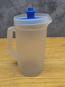 Selten Vintage Tupperware Spielzeug Klar Krug mit Blauem Deckel 5"x4" 1399-4 - Bild 1 von 5