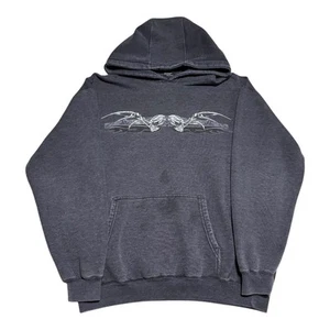 Vintage 2001 Top Heavy Distressed Skeleton Bat Hoodie Sweatshirt Adult Medium - Imagen 1 de 8
