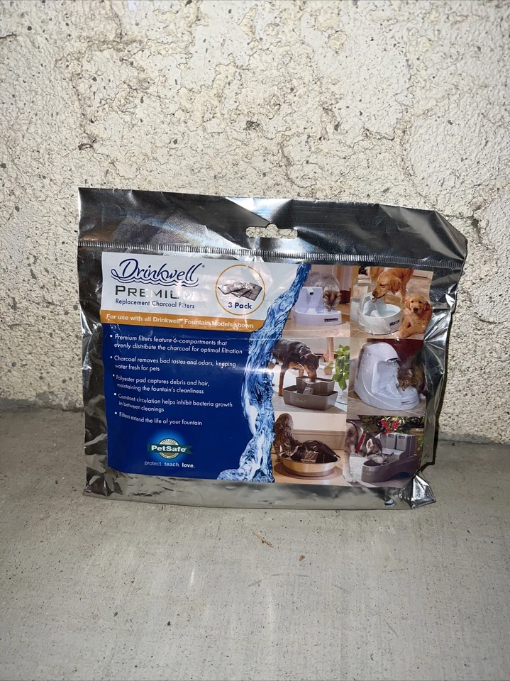 Filtros de carbón de repuesto Petsafe Drinkwell Premium - Paquete de 3 - PAC00-13070 Foto 1 de 1