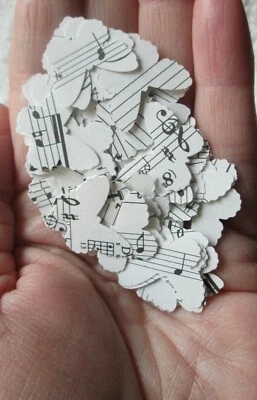 400 partituras biodegradáveis papel de música borboletas espalhadores de mesa/confetes de festa  - Imagem 1 de 4