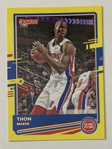 2020-21 Panini Donruss Basketball Thon Maker Detroit Pistons Yellow Flood #53! - Picture 1 of 2
