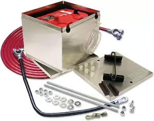 Taylor 48201 NHRA Trunk Mount Aluminum Battery Cable Box Kit 11.25 X 9.5 X 8.75 - Picture 1 of 1