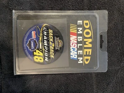NASCAR emblema abovedado 3” calcomanía redonda Back2Back campeón Jimmie Johnson Lowe’s #48 Foto 1 de 2