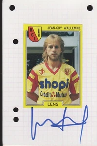 FOOTBALL CARTE JEAN GUY WALLEMME RC LENS SIGNATURE ORIGINALE - Picture 1 of 1