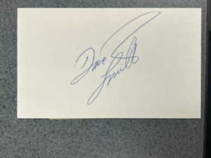 Dave Smith (1980) autographed 3 x 5 index card MLB Guaranteed to Pass