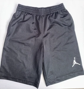 Air Jordan Boys 12-13 Yrs Large Black Lined Mesh Elastic Waist Basketball Shorts - Picture 1 of 12