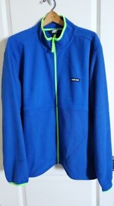 Lands End Men's Grid Fleece Full Zip Jacket 100% Polyester Blue Size XXL New