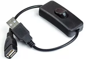 USB button Male to Female On/Off Power Switch 28cm Cable (RaspberryPi, Lamp etc) - Picture 1 of 1