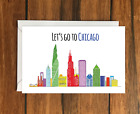 Let's Go to Chicago Holiday Gift Idea greeting card A6