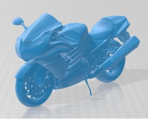 Resin 3D Printed 1/12 - 1/64 Scale Kawasaki ZX 14 R 2012 Motorcycle - Bild 1 von 1