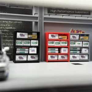 1/64 Scale Shelf with 10 pcs Boxes Model for Garage Diorama Plastic Model - Picture 1 of 19