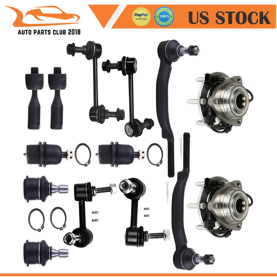 Front Tie Rod Sway Bar Wheel Bearning Hub For 02-03 GMC Envoy 02-03 GMC Envoy XL Foto 1 de 4