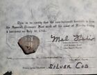 1715 Fleet - 4 Reales - Rare Mel Fisher COA From The 60s - Shipwreck Coin