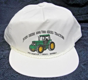 NEW Vtg JOHN DEERE Waverly Dealer HAT 6000 7000 Tractor CAP Snapback Trucker NOS - Picture 1 of 4
