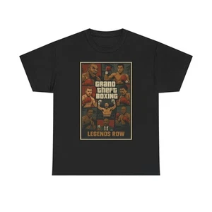 Grand Theft Boxing Graphic T Shirt Unisex Heavy Cotton Tee - Picture 1 of 5