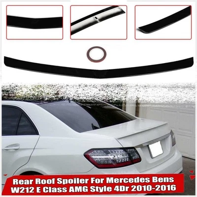 PARA MERCEDES CLASE E W212 2010-2016 SEDÁN NEGRO BRILLANTE ALERÓN TRASERO Foto 1 de 4