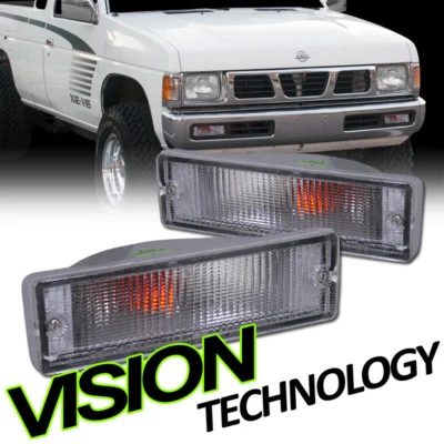 Luces de parachoques de estacionamiento para 87-95 Pathfinder/cuerpo duro cromo cristalino señal de giro Foto 1 de 2