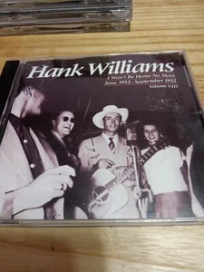 WILLIAMS HANK SR - I Won't Be Home No More - June 1952 - September 1952, Vol. 8 - Bild 1 von 2