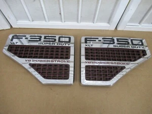 08 09 10 Ford F350 Super Duty XLT Power Stroke Diesel 6.4L V8 Fender Emblem SET - Bild 1 von 21
