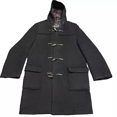 Gloverall Mens Wool Duffle Coat GB-40 EUR-50 Black Toggle Jacket Made in England - Image 1 of 4