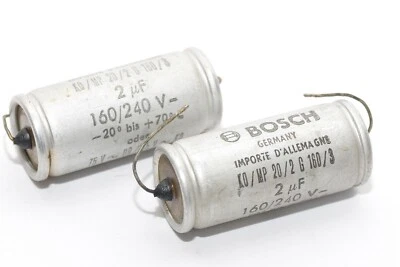 Par de condensadores MP PIO de Bosch KO/MP20/2G160/3 para Klangfilm, 2 μF / 240 V- Foto 1 de 4