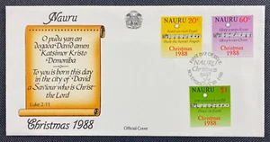1988 Republic Of Nauru Christmas FDC First Day Cover - Picture 1 of 2