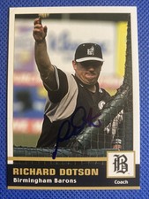 2005 Birmingham Barons Richard Dotson Auto Signed Autograph White Sox 