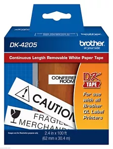 Brother DK4205 Nastro continuo rimovibile 2-3/7" per stampanti QL720, QL-720NW - Foto 1 di 1