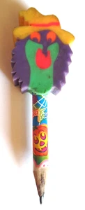 Vintage 1980-1990's LISA FRANK HALLOWEEN Kids Pencil & Eraser - Picture 1 of 4